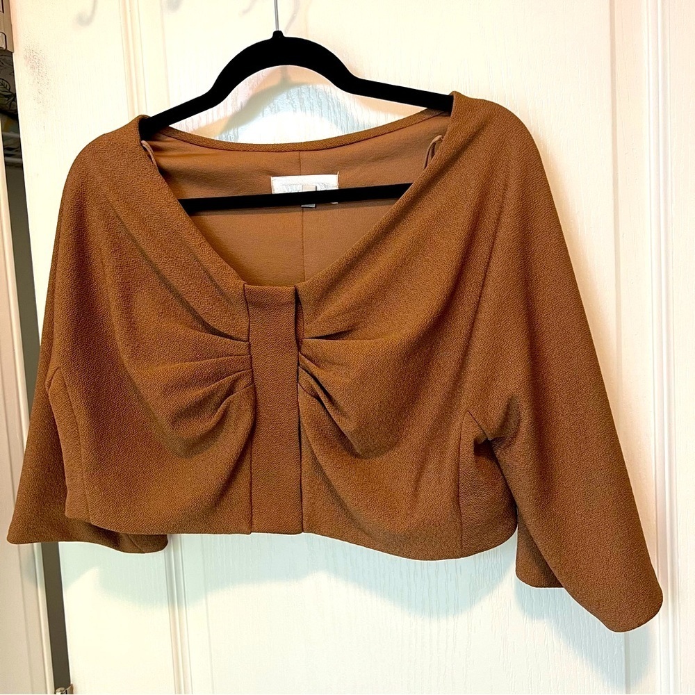 Mignon Brown Cropped Blazer